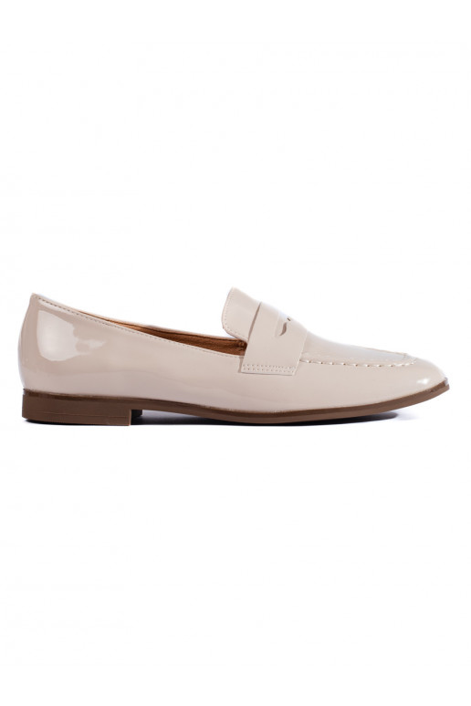 Mocasines de mujer lacados beige Shelovet