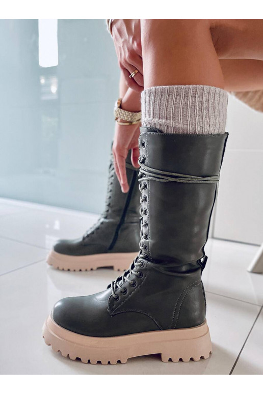 Botas largas con cordones ZONA VERDE