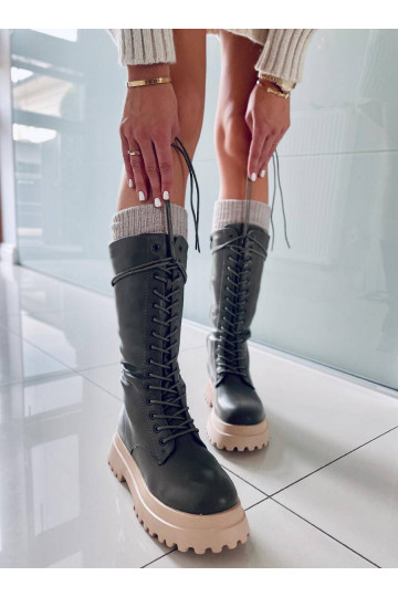 Botas largas con cordones ZONA VERDE