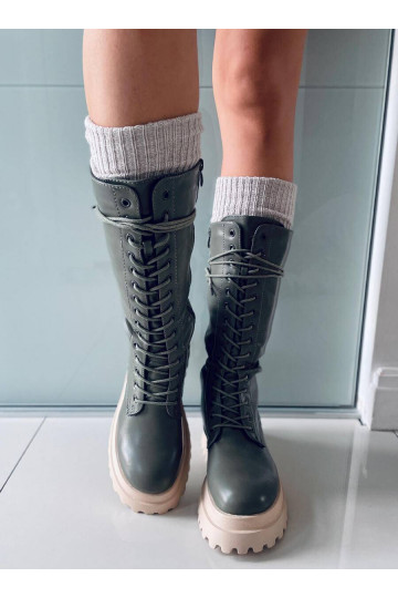 Botas largas con cordones ZONA VERDE 2