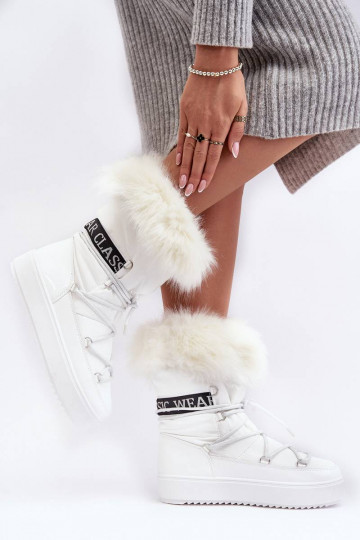 Botas de nieve con cordones...