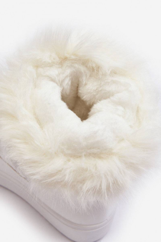 Botas de nieve con cordones en color...