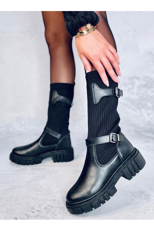 Botas largas en color negro RHEA BLACK