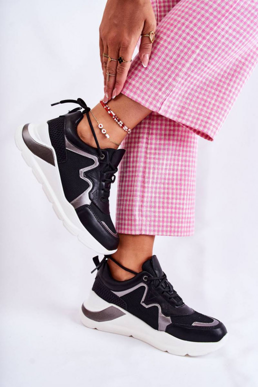 Zapatillas modelo zapatos color negro Allie