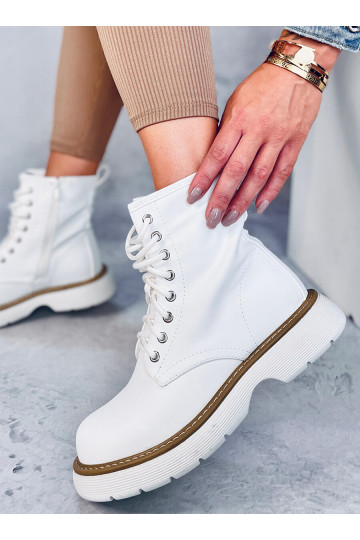 Botas con cordones en color blanco PEDDY WHITE