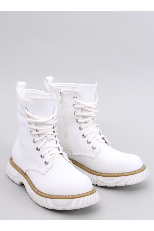 Botas con cordones en color blanco PEDDY WHITE