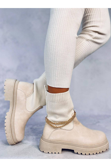 Zapato empeine elástico beige JESSE BEIGE