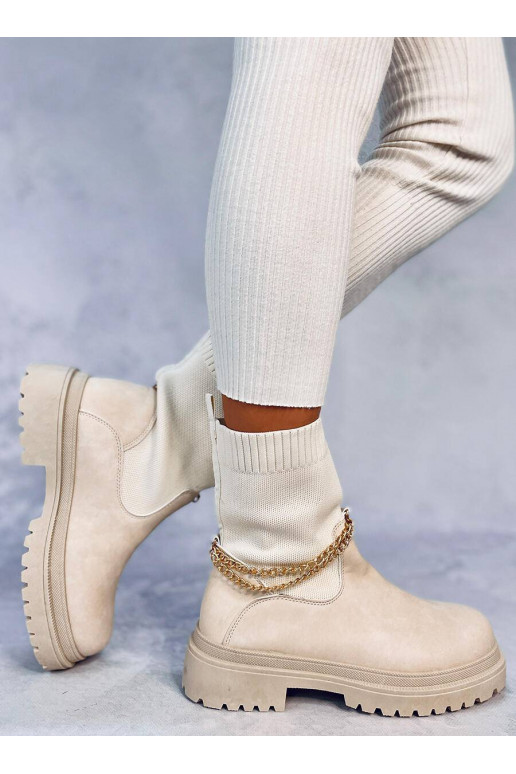 Zapato empeine elástico beige JESSE BEIGE