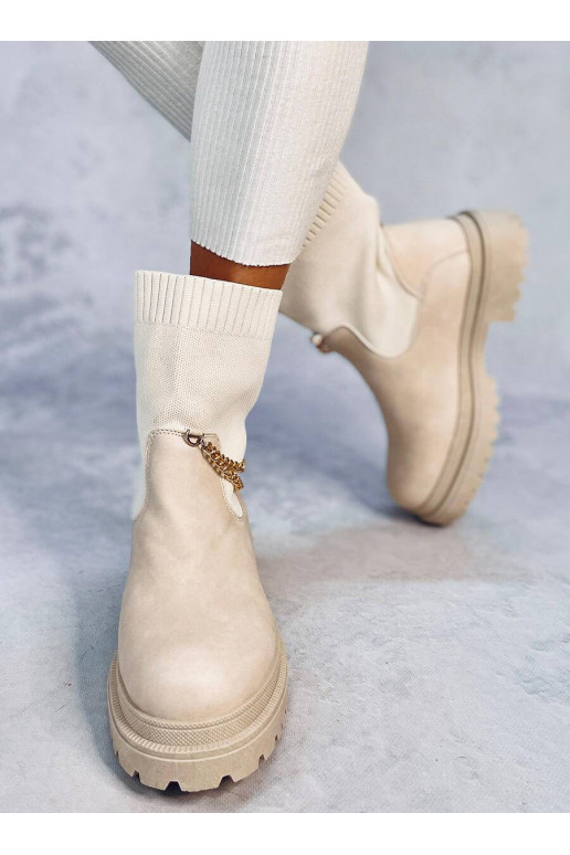 Zapato empeine elástico beige JESSE... Zapato empeine elástico beige JESSE...