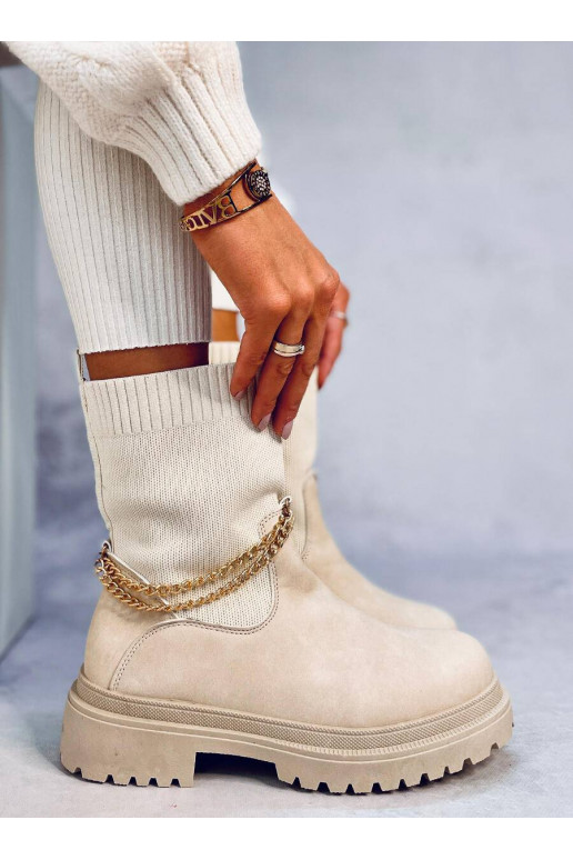 Zapato empeine elástico beige JESSE... Zapato empeine elástico beige JESSE...