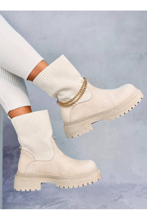 Zapato empeine elástico beige JESSE BEIGE