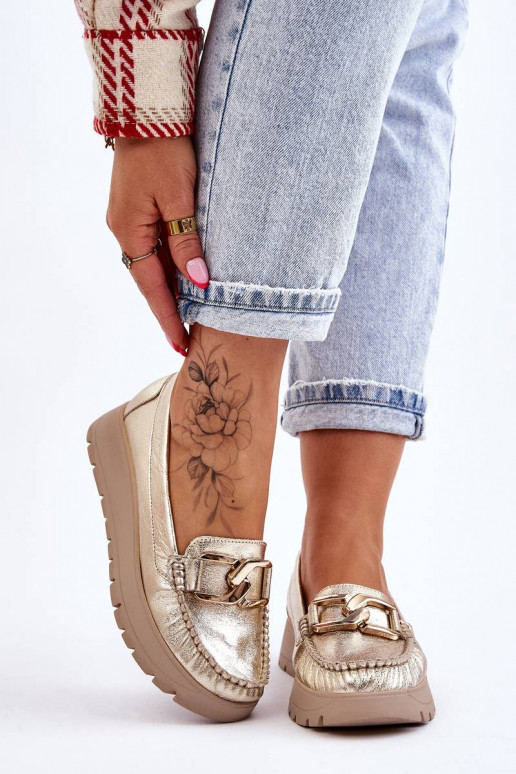 Mocasines de plataforma con adornos... Mocasines de plataforma con adornos...