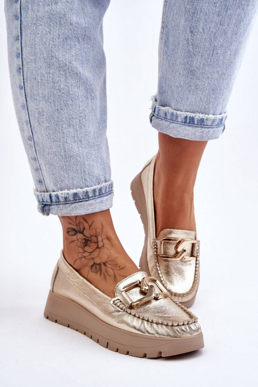 Mocasines de plataforma con adornos... Mocasines de plataforma con adornos...