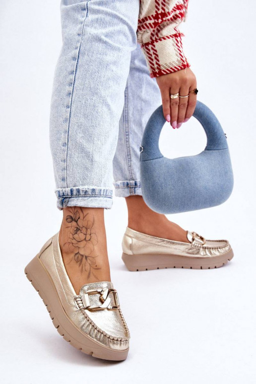 Mocasines de plataforma con adornos... Mocasines de plataforma con adornos...