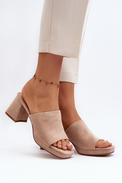 Sandalias con tacón beige Bralya Sandalias con tacón beige Bralya
