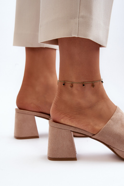 Sandalias con tacón beige Bralya Sandalias con tacón beige Bralya