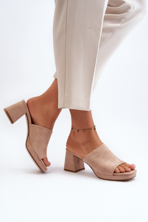 Sandalias con tacón beige Bralya Sandalias con tacón beige Bralya