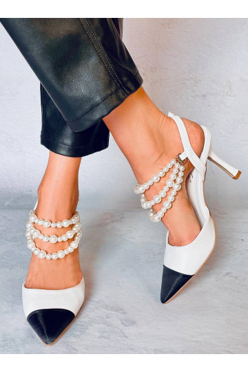 Zapatos con adornos de perlas HARMONY BLANCO 2