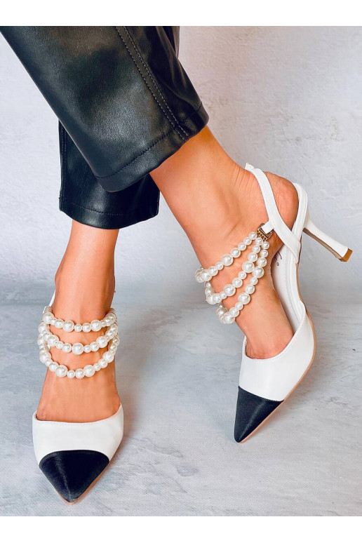 Zapatos con adornos de perlas HARMONY BLANCO