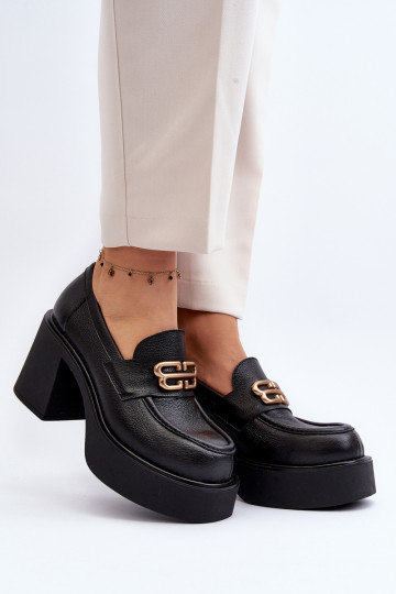 Botas con tacón color negro Zazoo