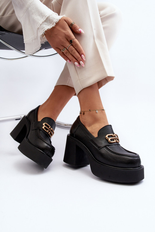 Botas con tacón color negro Zazoo