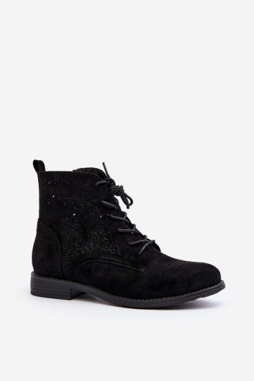 S.Barski Botas negras con estampados 2