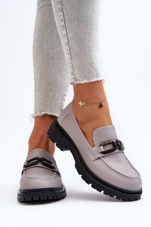 Mocasines color gris Imbleria
