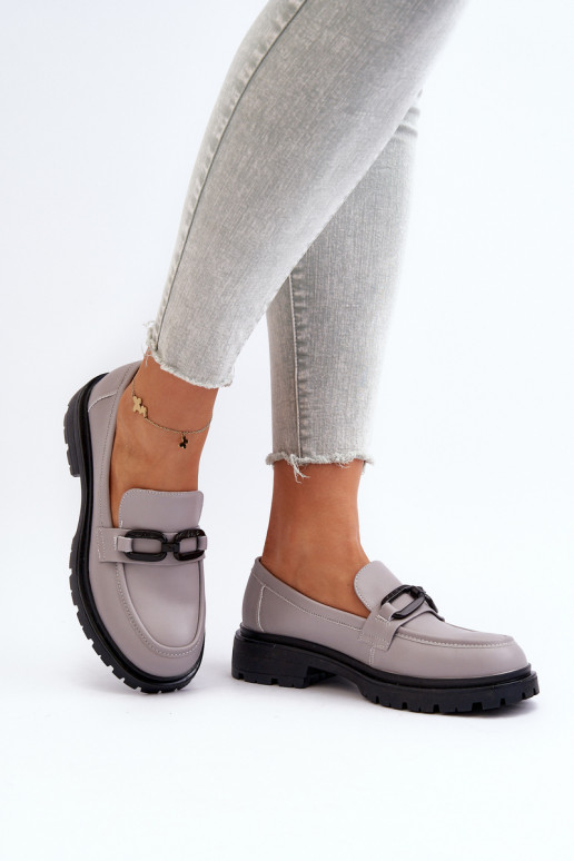 Mocasines color gris Imbleria