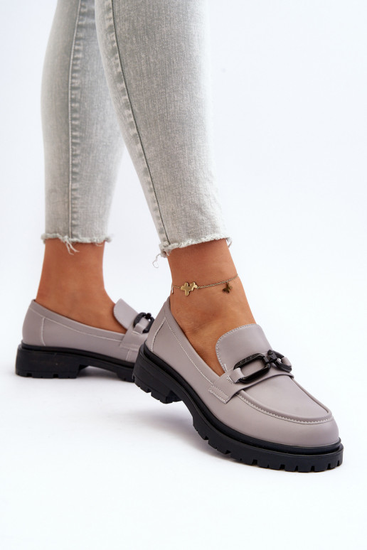 Mocasines color gris Imbleria