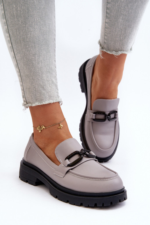 Mocasines color gris Imbleria