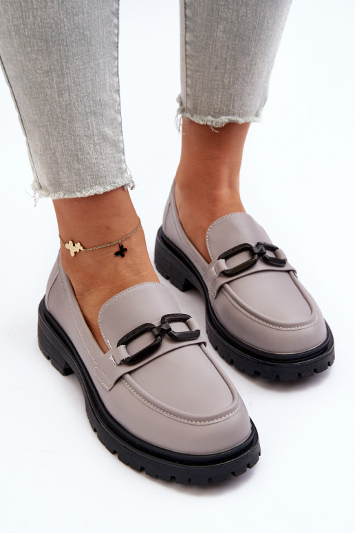 Mocasines color gris Imbleria