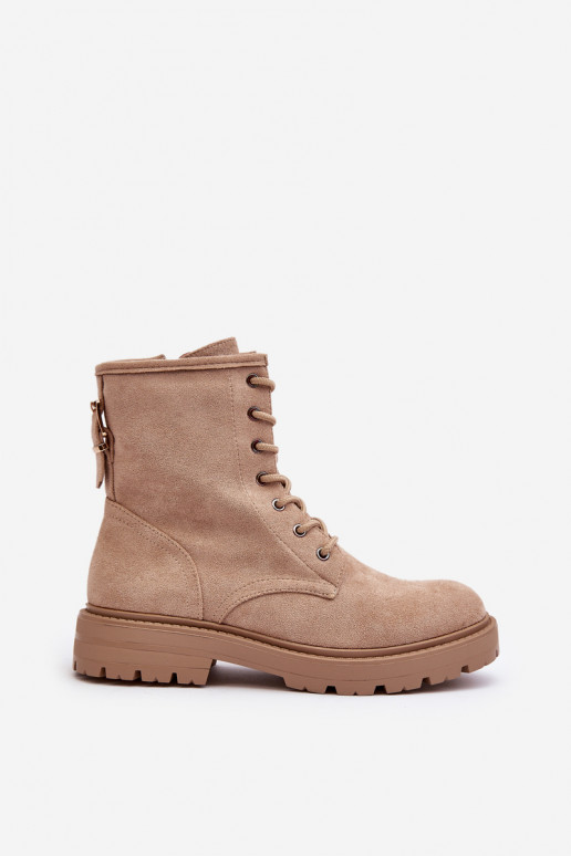 Botines con cremalleras en marfil... Botines con cremalleras en marfil...