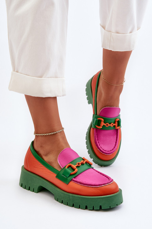 Mocasines CheBello naranja con adornos Mocasines CheBello naranja con adornos