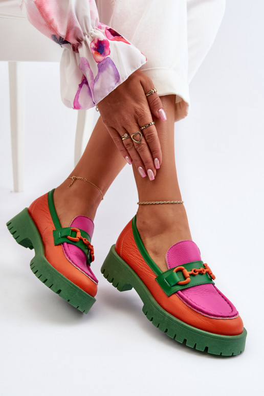 Mocasines CheBello naranja con adornos Mocasines CheBello naranja con adornos