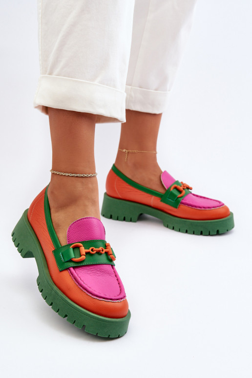 Mocasines CheBello naranja con adornos Mocasines CheBello naranja con adornos