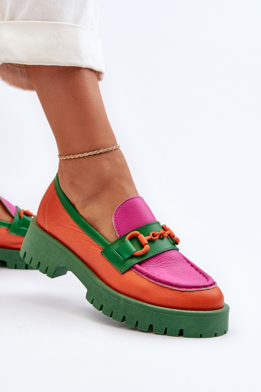 Mocasines CheBello naranja con adornos Mocasines CheBello naranja con adornos