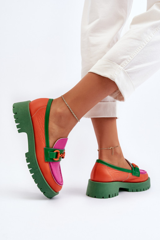 Mocasines CheBello naranja con adornos Mocasines CheBello naranja con adornos