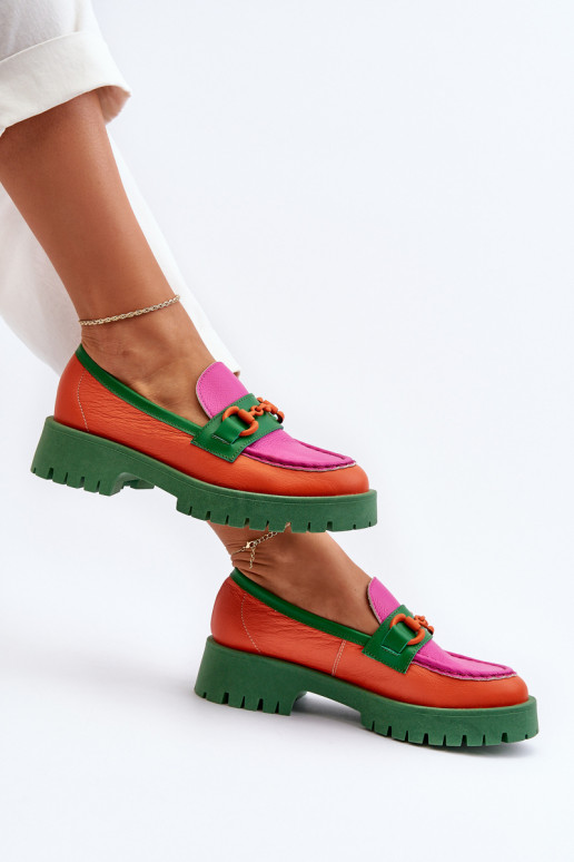 Mocasines CheBello naranja con adornos Mocasines CheBello naranja con adornos