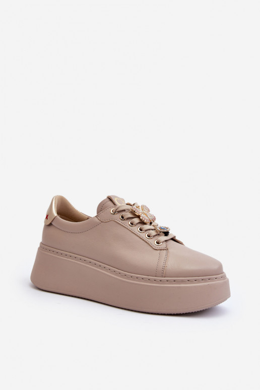 Zapatillas modelo zapatos con bonitos detalles CheBello 4292 beige