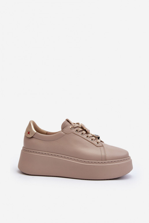 Zapatillas modelo zapatos con bonitos detalles CheBello 4292 beige