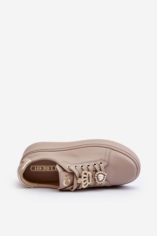 Zapatillas modelo zapatos con bonitos detalles CheBello 4292 beige