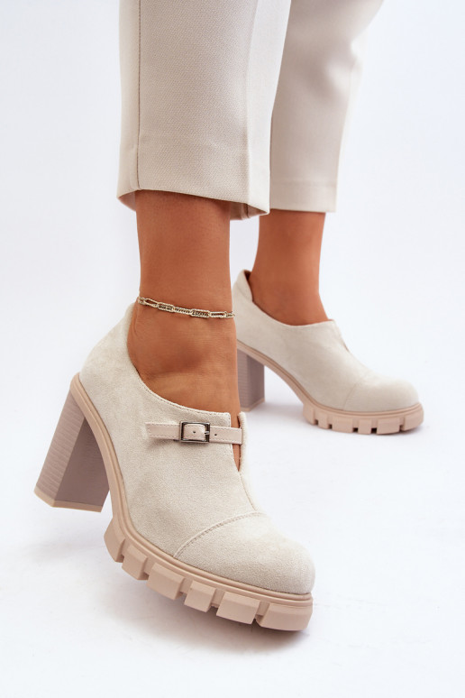Zapatos tacón Tauina marfil