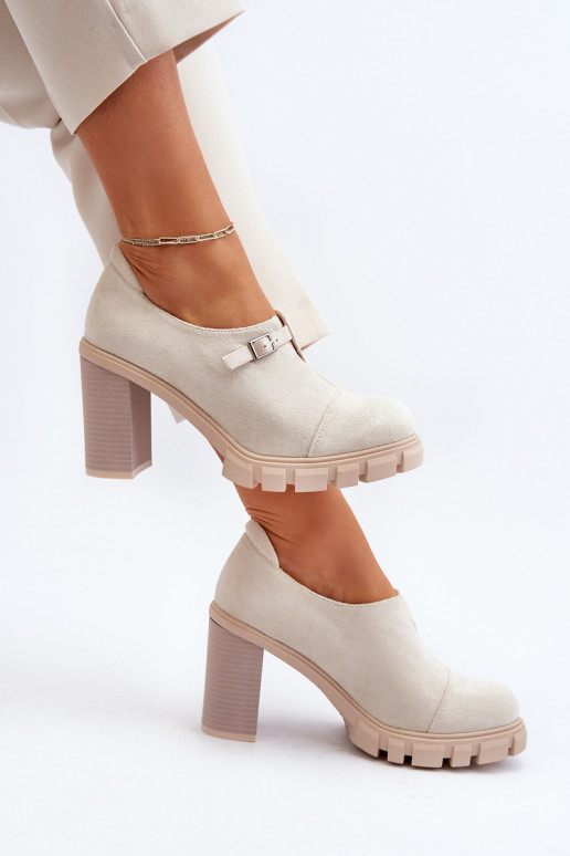 Zapatos tacón Tauina marfil