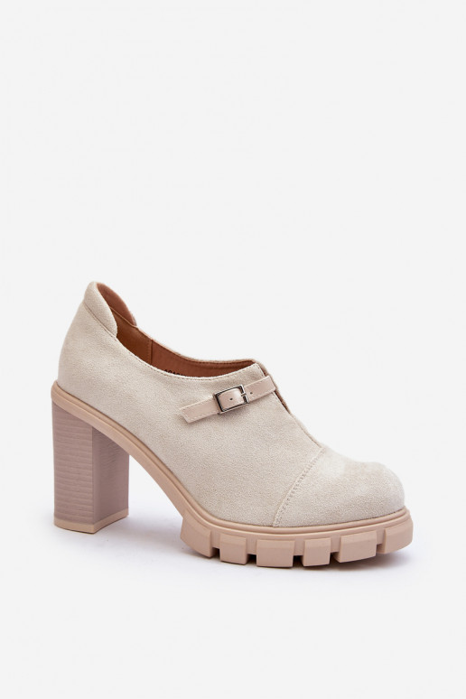 Zapatos tacón Tauina marfil