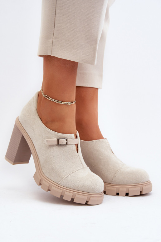 Zapatos tacón Tauina marfil