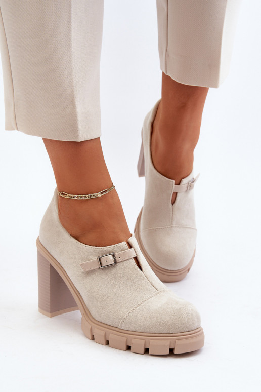 Zapatos tacón Tauina marfil