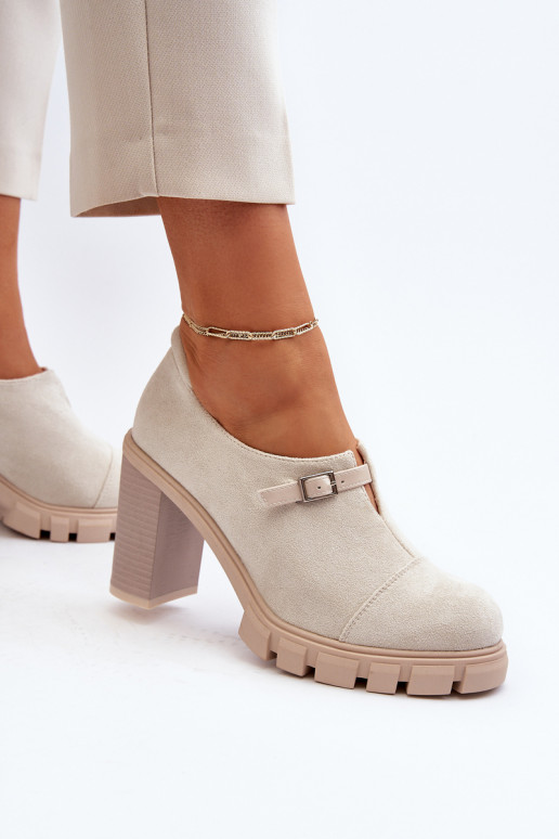 Zapatos tacón Tauina marfil