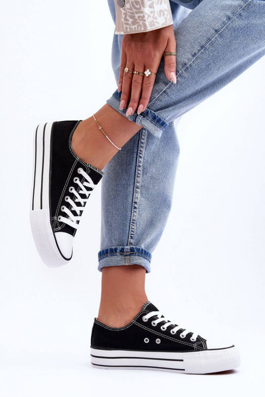 Zapatos de ocio del modelo clásico con plataforma en color negro Jazlyn