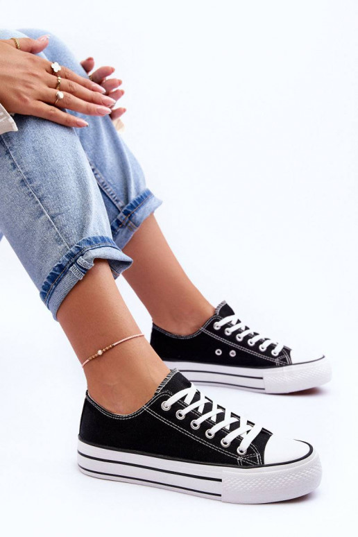 Zapatos de ocio del modelo clásico con plataforma en color negro Jazlyn