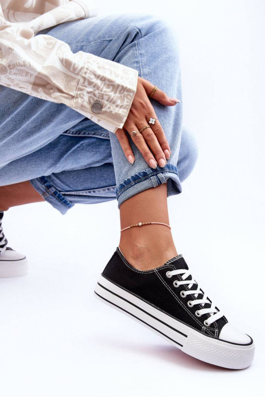 Zapatos de ocio del modelo clásico con plataforma en color negro Jazlyn